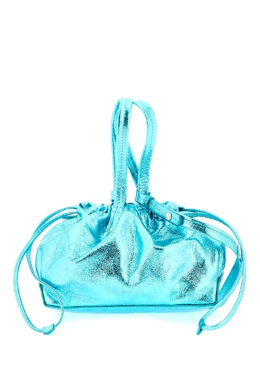 Ladies Bucket Bag Weekend Leather -By far 'malmo' metallic leather bucket bag