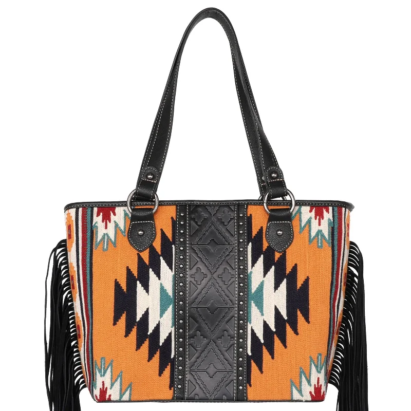 Ladies Handbag Travel Companion -MW1172G-8317 Montana West Aztec Tapestry Concealed Carry Tote