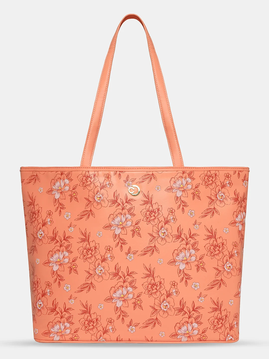 Ladies Tote Bag Eco Conscious -Caprese Snow Laptop Tote Large Printed Women'S Office Handbag Coral