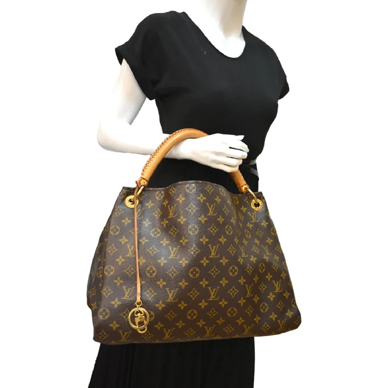 Ladies' dumpling bag resale value -LOUIS VUITTON Artsy MM Monogram Canvas Hobo Bag Brown