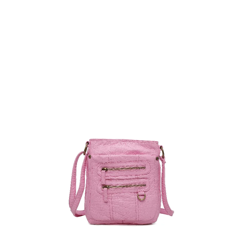 Ladies' crossbody bag compact -The Willa Crossbody - Bubble Gum Pink