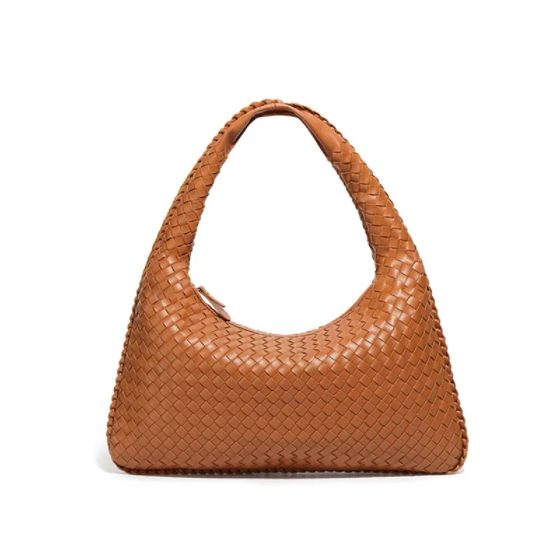 Ladies' dumpling bag high fashion -Vegan Leather Hobo Bag