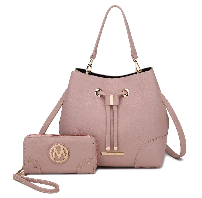 Ladies Bucket Bag Soft Suede -Bella Bucket and Wallet Set