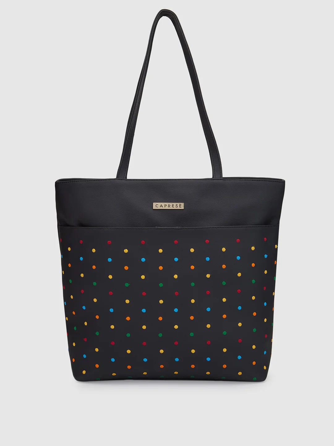 Ladies Tote Bag Compact Travel -Caprese Popsicle Tote Large Black