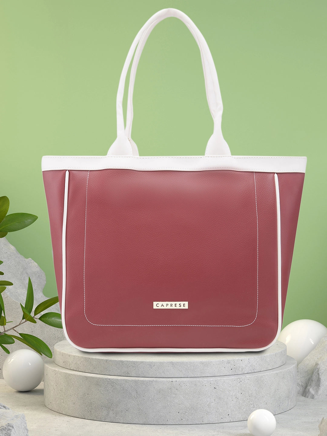 Ladies Tote Bag Vibrant Style -Caprese Tivoli Tote Medium Maroon