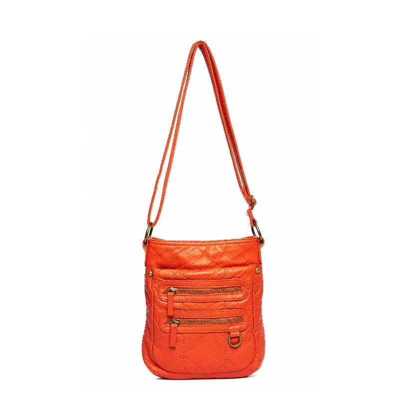 Ladies' crossbody bag custom size -The Willa Crossbody - Orange