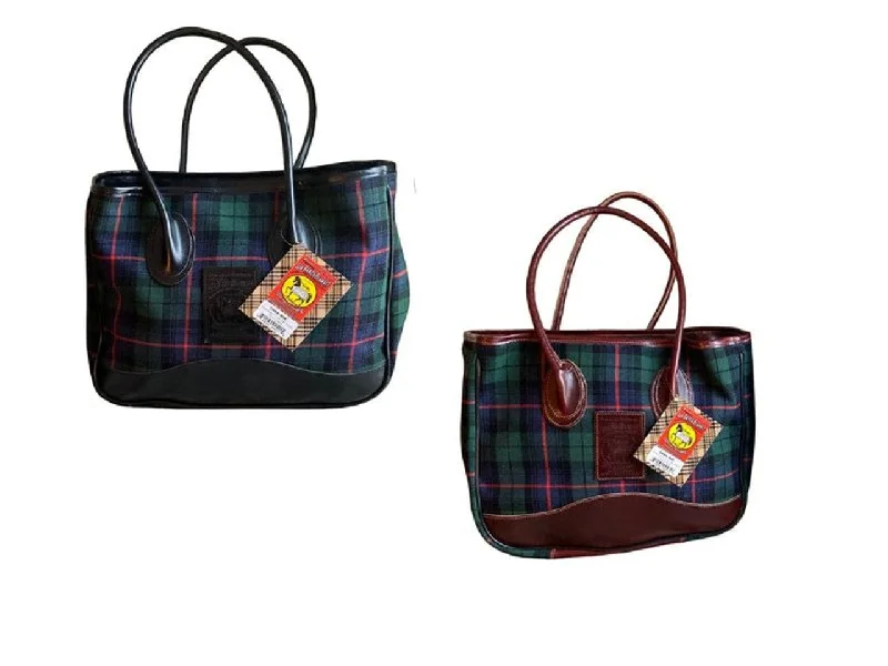 Ladies Tote Bag Simple Leather -5/A Baker® Tartan Plaid Taylor Tote