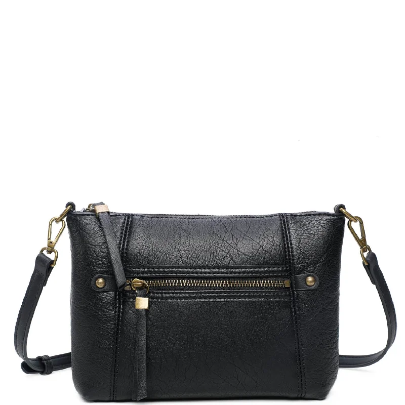 Ladies' crossbody bag buckles -Mia Crossbody - Black