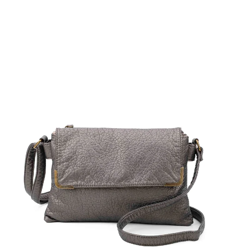 Ladies' crossbody bag sleeve -Paige Crossbody - Dark Silver