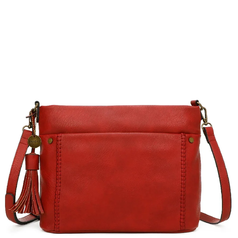 Ladies' crossbody bag comparison -Christina Crossbody Vegan Leather Bag - Red