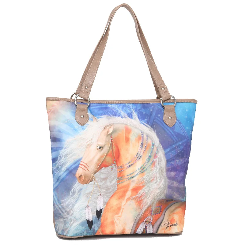 Ladies Handbag Simple Style -MW1023G-8113 Montana West Horse Canvas Tote Bag