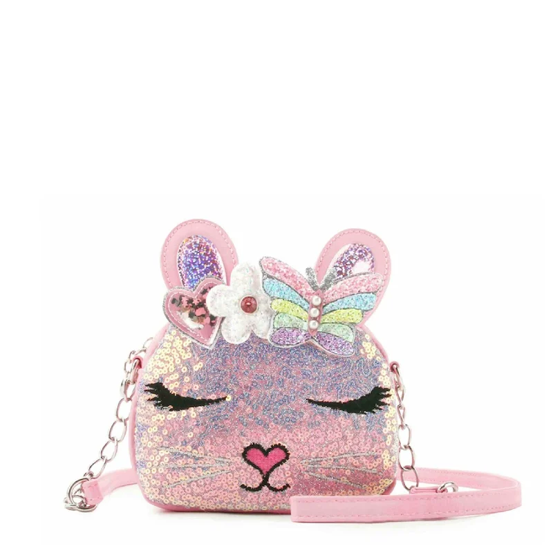 Ladies' crossbody bag waterproof -Miss Kiki The Bunny Sequins Crossbody