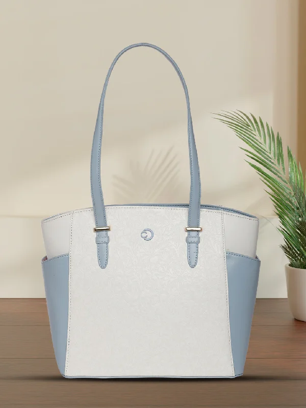 Ladies Tote Bag Soft Chic -Caprese Aurora Color Changing Tote Medium Blue