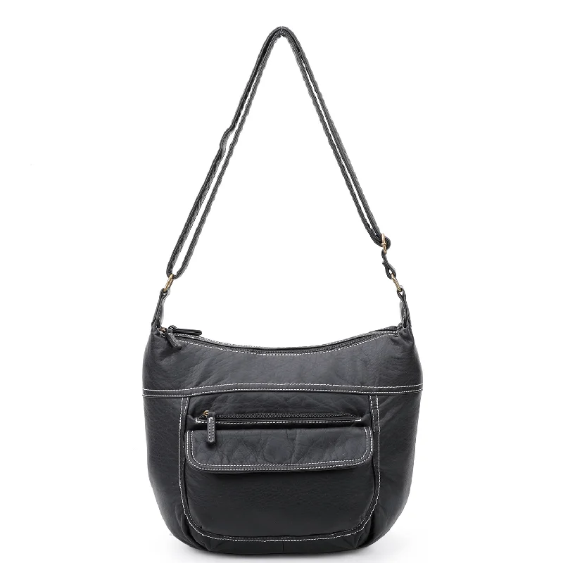 Ladies' crossbody bag everyday -The Angelina Crossbody - Black