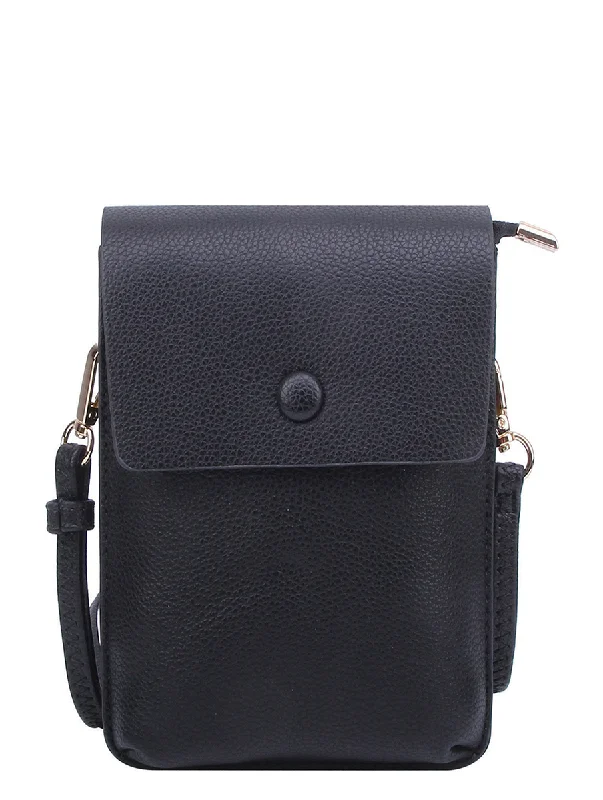 Ladies' crossbody bag finish -Pebble Flap Crossbody Bag