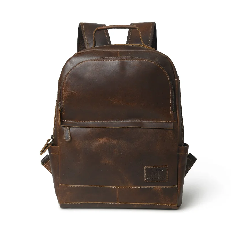 MaheTri Cambridge Unisex Buffalo Leather Backpack