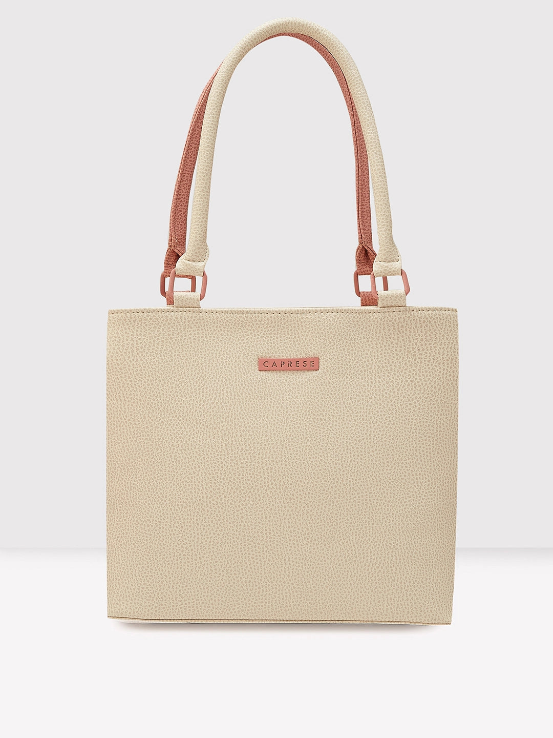 Ladies Tote Bag Multi Pocket -Caprese Pebble Tote Medium Beige Blush