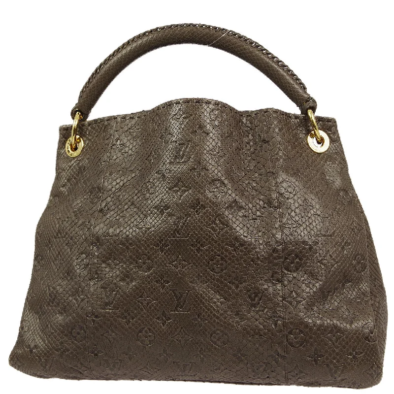 Ladies' dumpling bag safety locks -Louis Vuitton * 2010 Gris Monogram Exotic Artsy MM Hobo Handbag M90886