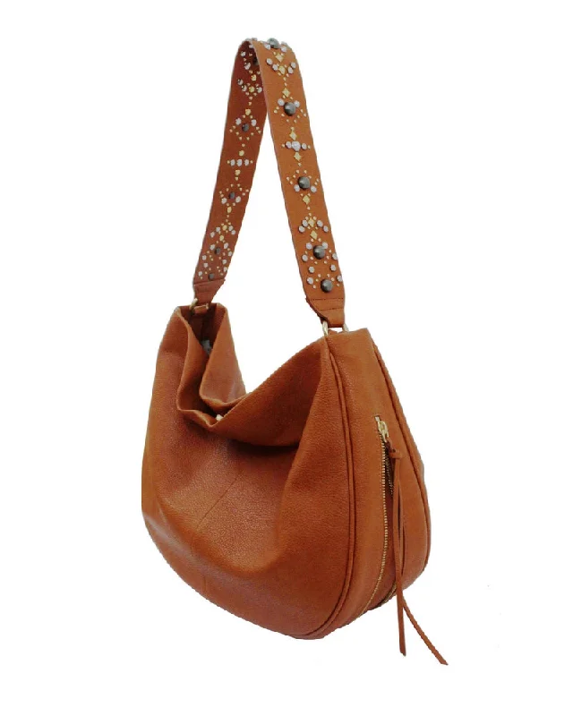 Ladies' dumpling bag clean minimalist -Stargazer Avery Hobo in Honey Brown