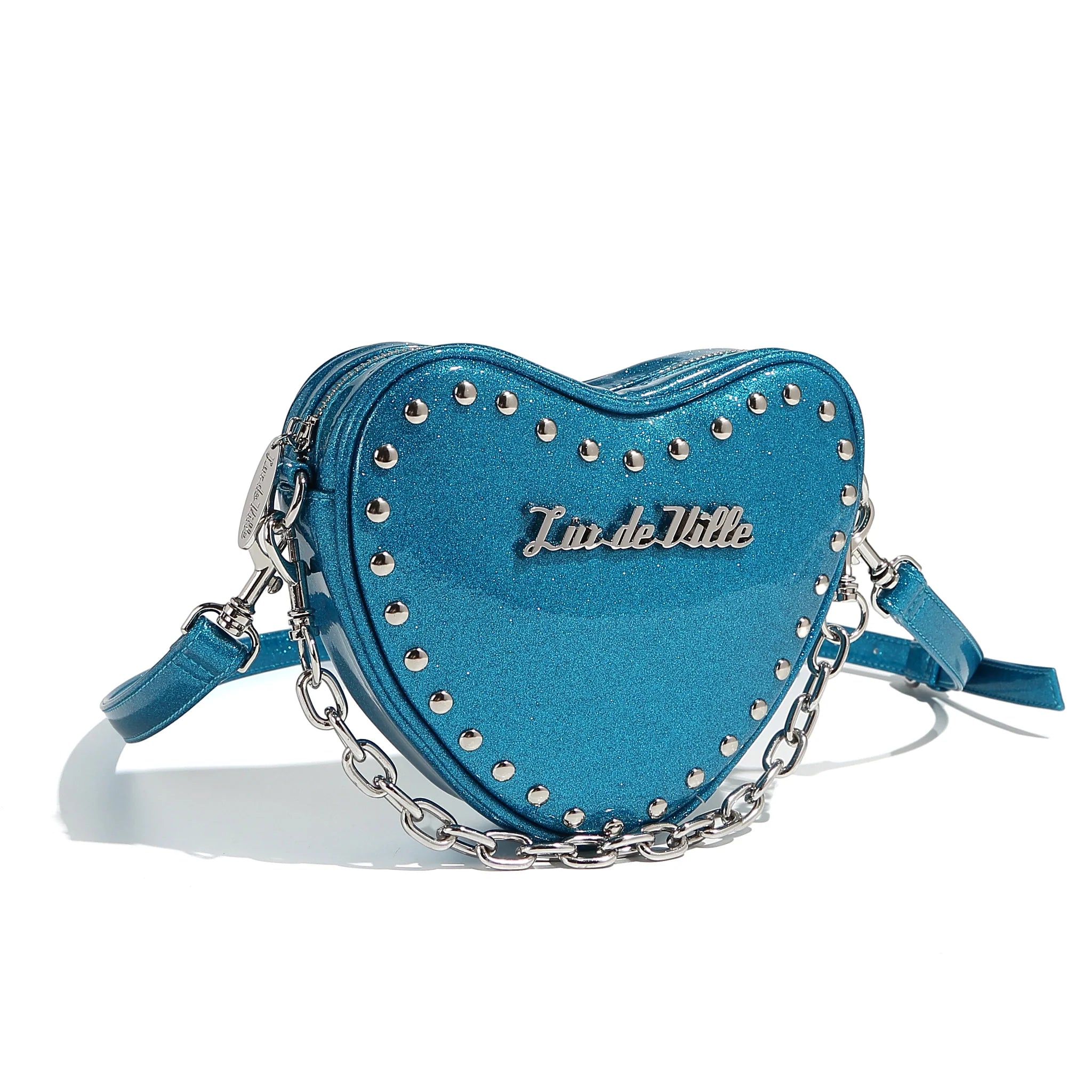 Ladies Tote Bag Beach Leather -Tainted Love Tiny Tote - Blue