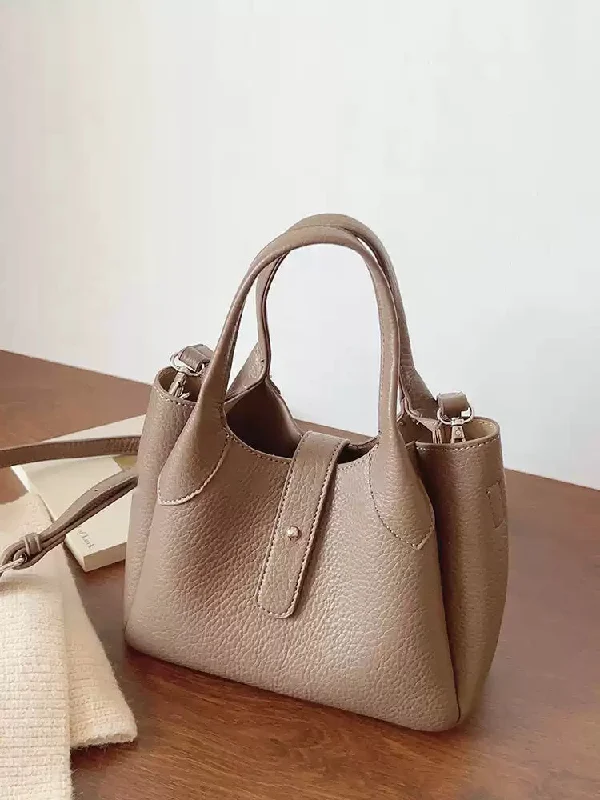 Ladies Bucket Bag Soft Leather -Elena Handbags Chic Leather Bucket Bag