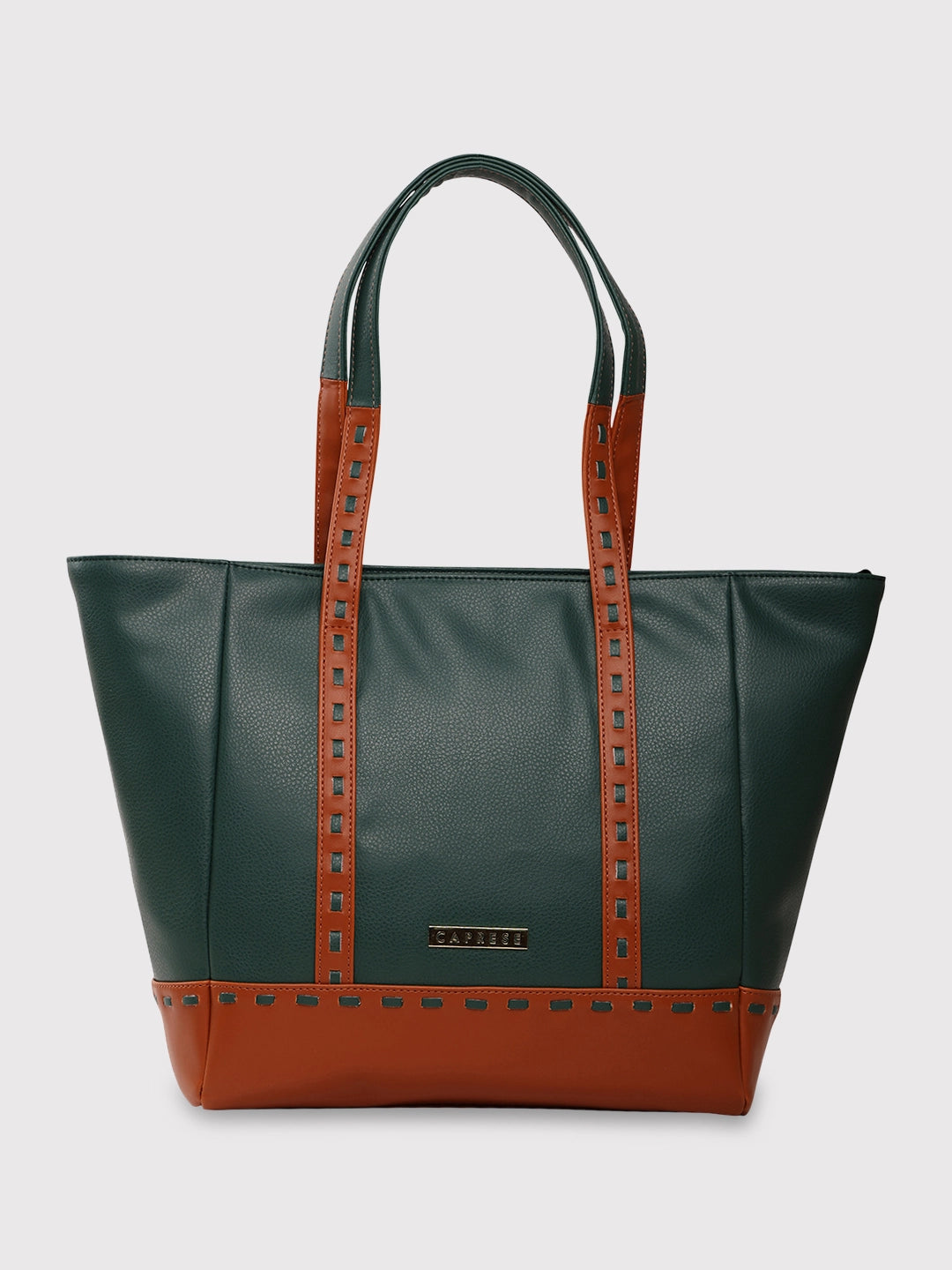 Ladies Tote Bag Large Capacity -Caprese Lucca Tote Medium Solid Women'S Office Handbag Green