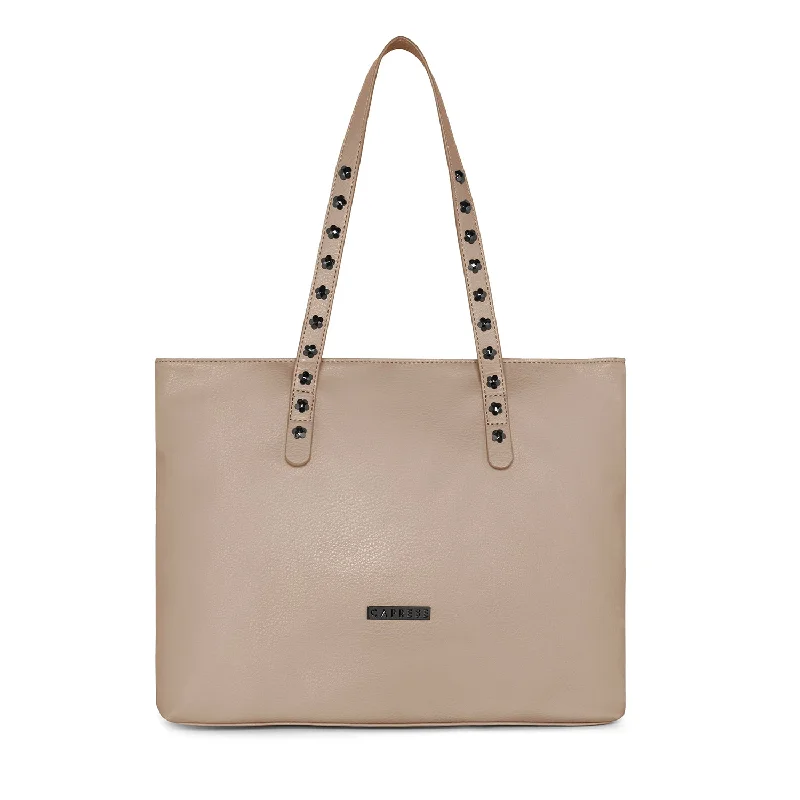 Ladies Tote Bag High Fashion -Caprese Merona Tote Large Beige