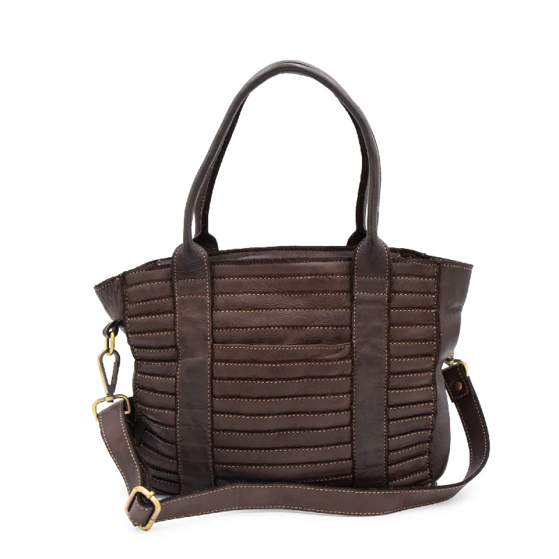 Ladies Tote Bag Lightweight Carry -Milan Tote in Chocolate