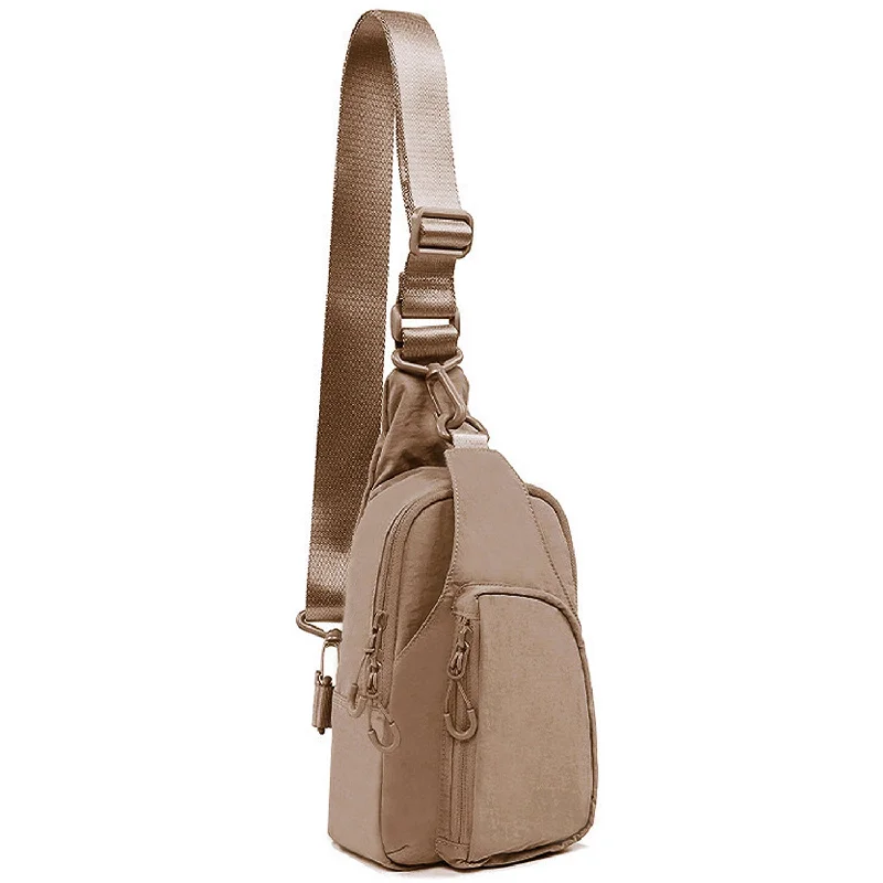 Ladies' crossbody bag video -Julie's Nylon Sporty Crossbody Sling Bag - Caramel