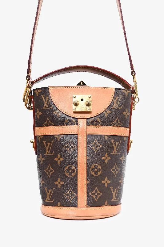 Ladies Handbag Luxury Leather -Louis Vuitton 2018 Monogram 'Duffle' Top Handle Bag with Strap