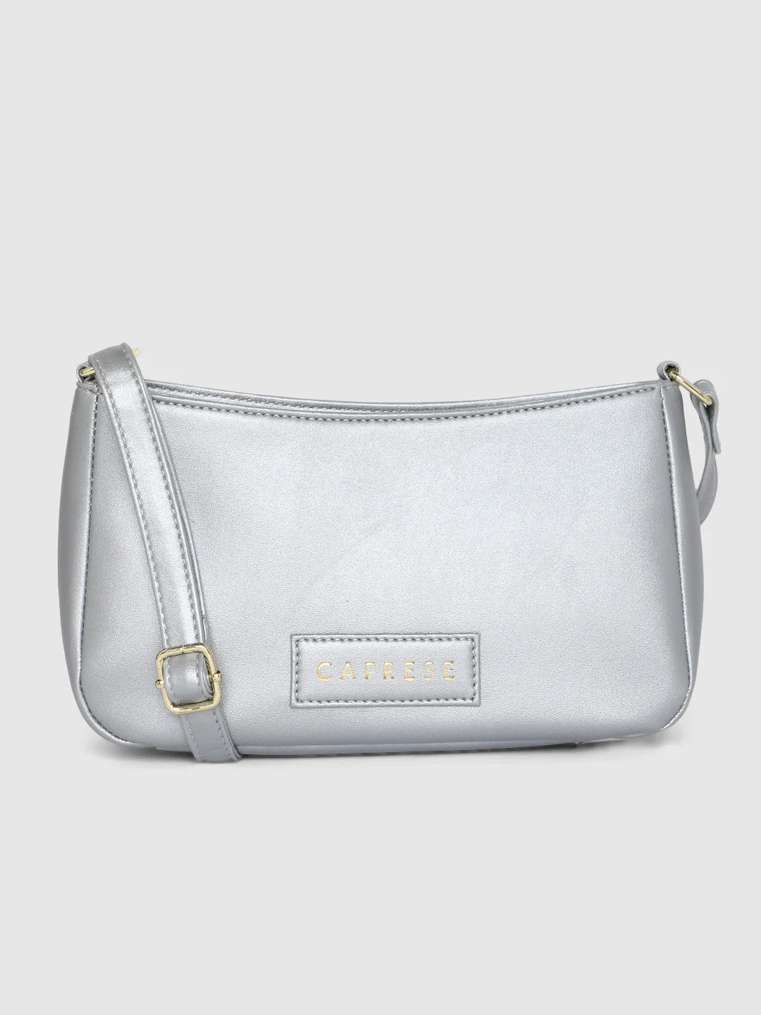 Ladies' crossbody bag purchase -Caprese Juno Crossbody Small Metallic Silver