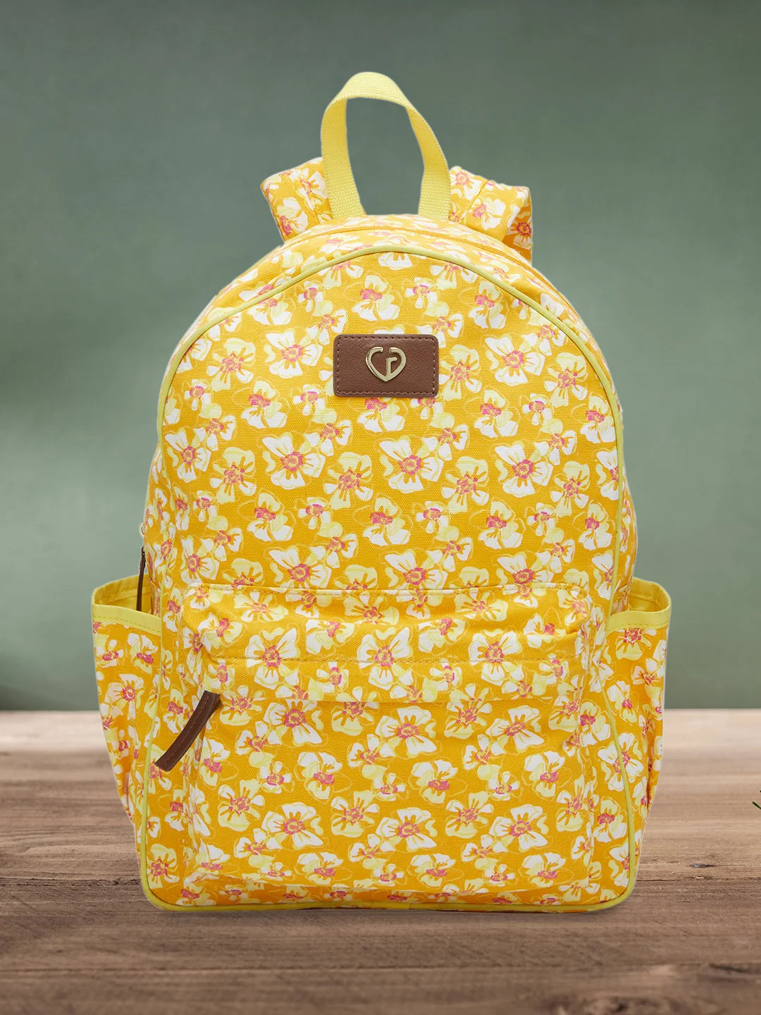 Caprese Shay Laptop Backpack Large Amber Yellow