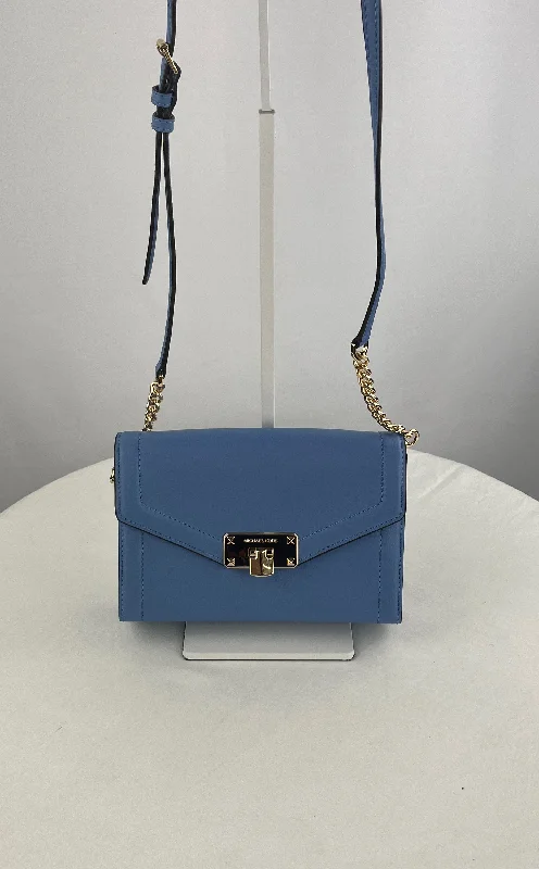 Ladies' wallet retailer -Michael Kors Women's Light Blue W/Gold Accents Crossbody Bag Purse NWOT