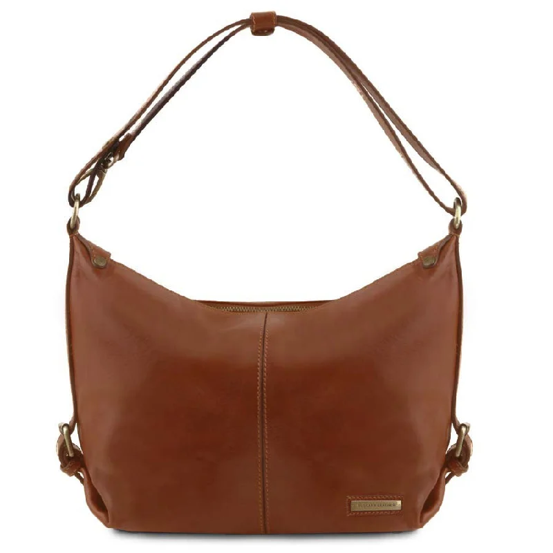 Ladies' dumpling bag winter edition -Sabrina Leather Hobo Handbags