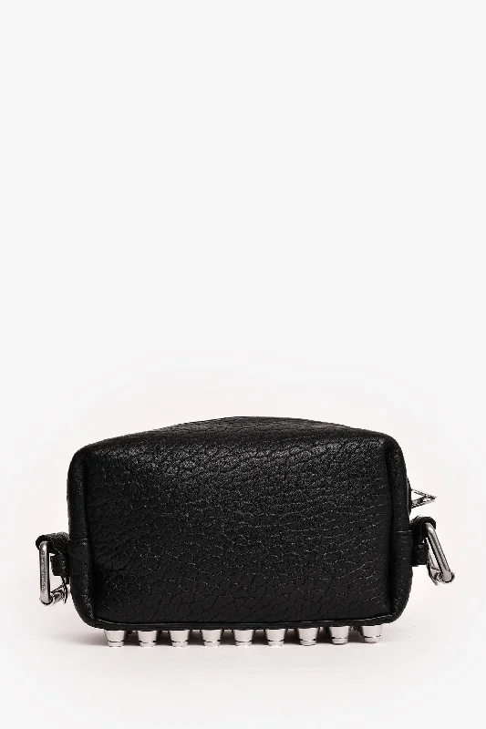 Ladies Handbag Bold Leather -Alexander Wang Black Leather Ricco Shoulder Bag With Strap