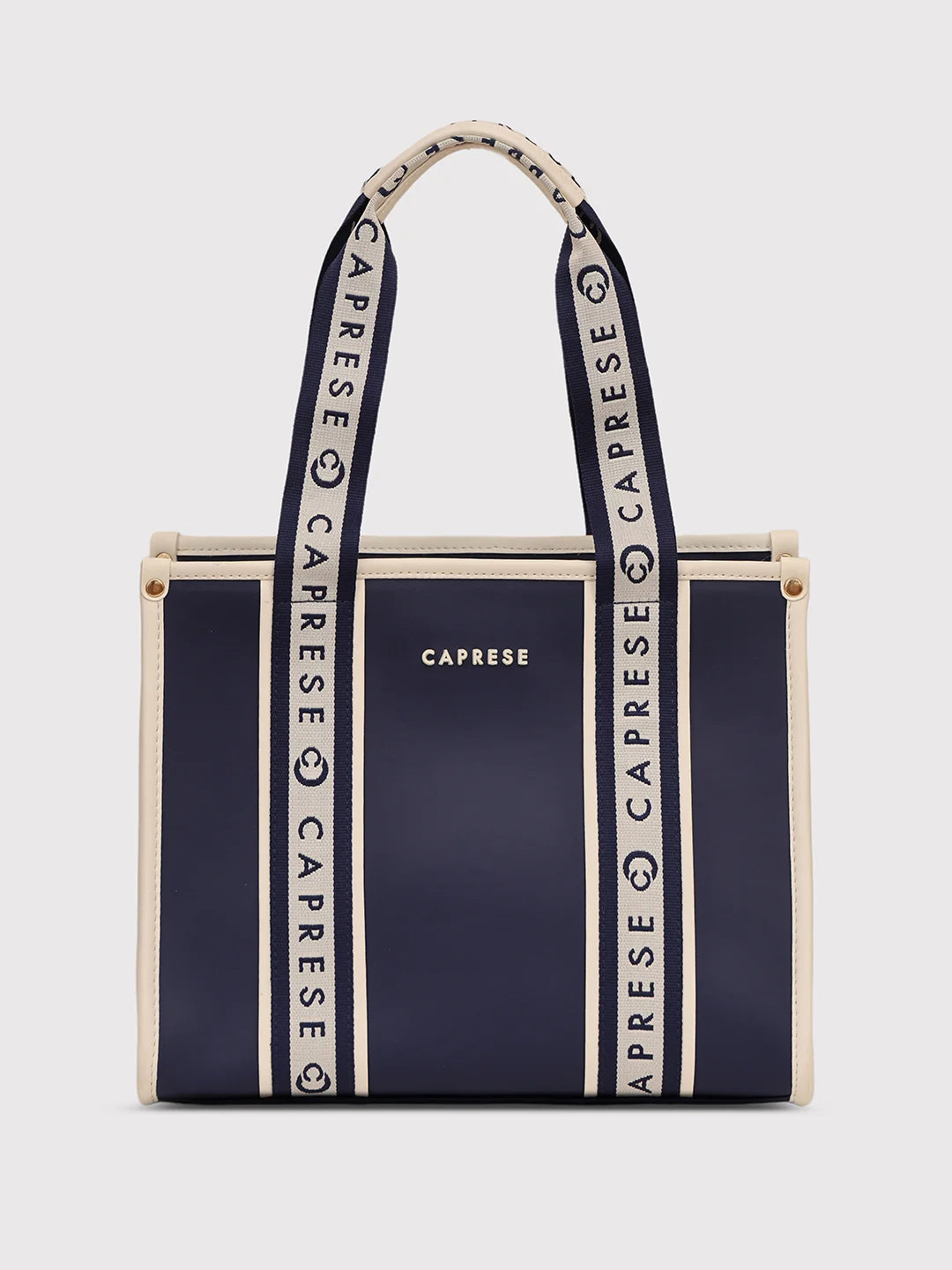 Ladies Tote Bag Oversized Model -Caprese Trinity Tote Medium Solid Women'S Office Handbag Navy