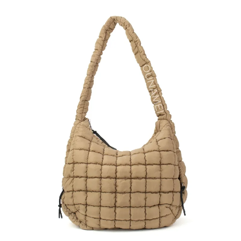 Ladies' dumpling bag latest style -Cozy CarryAll Quilted Hobo