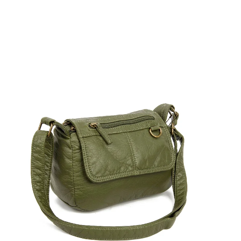 Ladies' crossbody bag glitter -The Willma Crossbody - Army Green