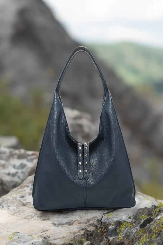 Ladies' dumpling bag tear proof -M2621 Tori Slouchy Hobo Bag With Stud Details