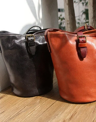 Ladies Bucket Bag Eco Leather -Handmade Leather bag for women leather shoulder bag crossbody bag bucket bag