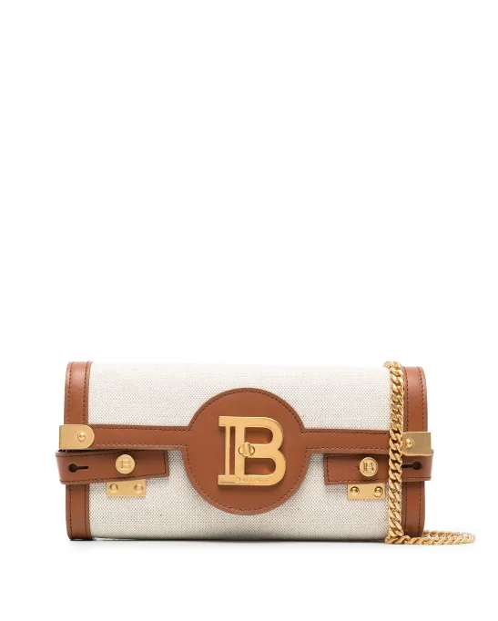 Balmain B-Buzz 23 canvas clutch bag