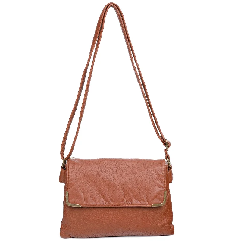 Ladies' crossbody bag protection -Paige Crossbody - Brown