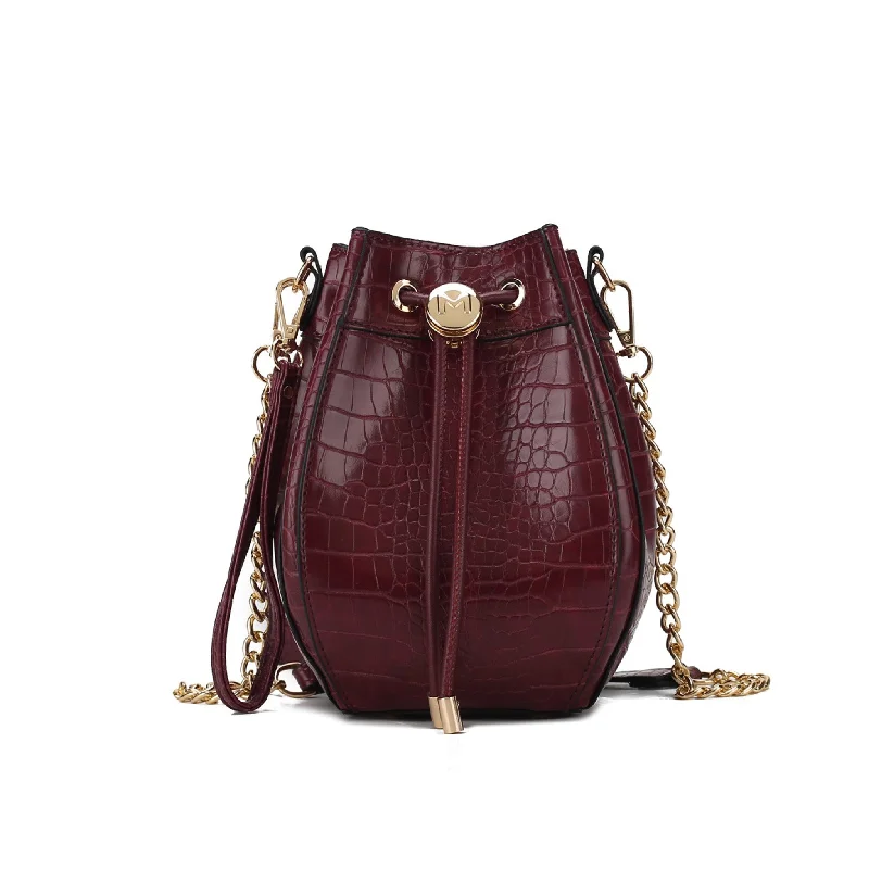 Ladies Bucket Bag Large Capacity -Cassidy Embossed Bucket Bag