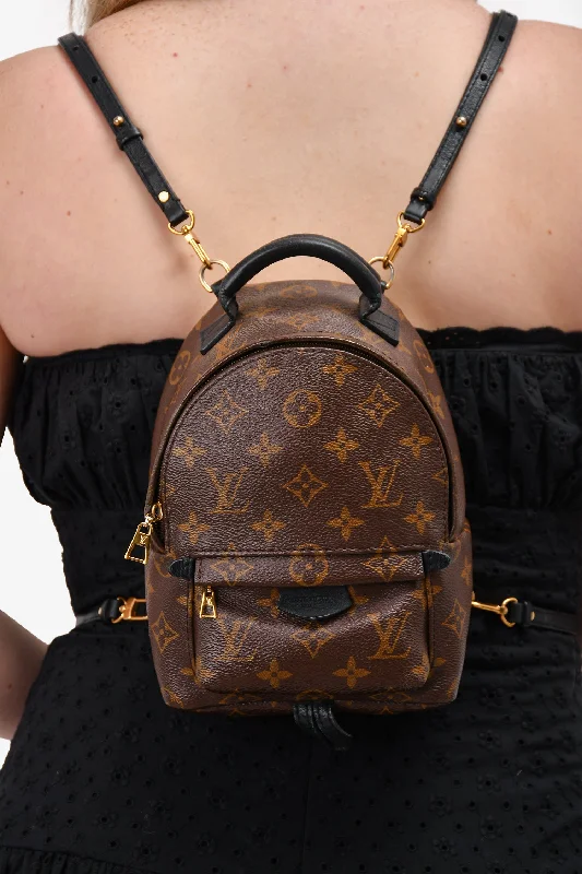 Ladies Handbag Tassel Details -Louis Vuitton 2017 Monogram Palm Springs Mini Backpack