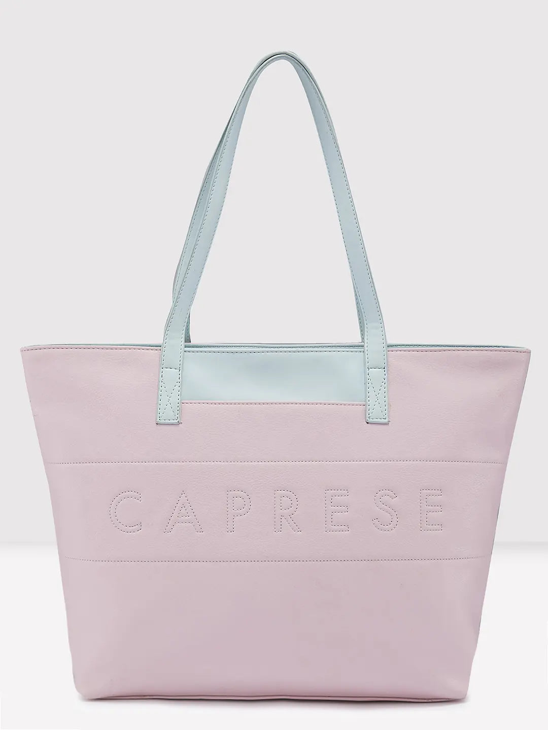 Ladies Tote Bag Handheld Style -Caprese Narni Tote Medium Solid Womens Office Handbag Powder Pink