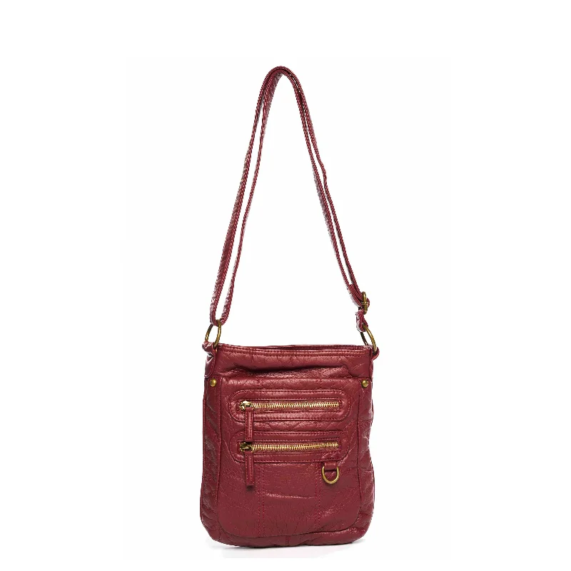 Ladies' crossbody bag oversized -The Willa Crossbody - Burgundy