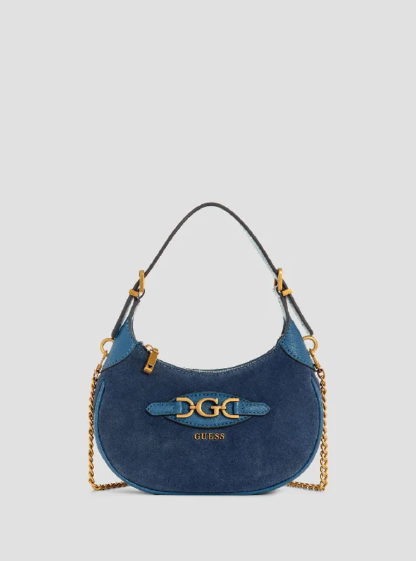 Ladies' dumpling bag gift selection -Navy Malva Mini Hobo Bag