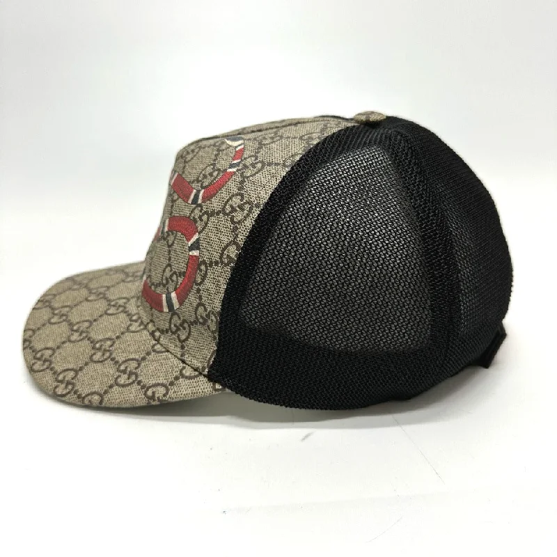 GUCCI cap 426887 GG Supreme Canvas beige Print GG mens 58 Secondhand