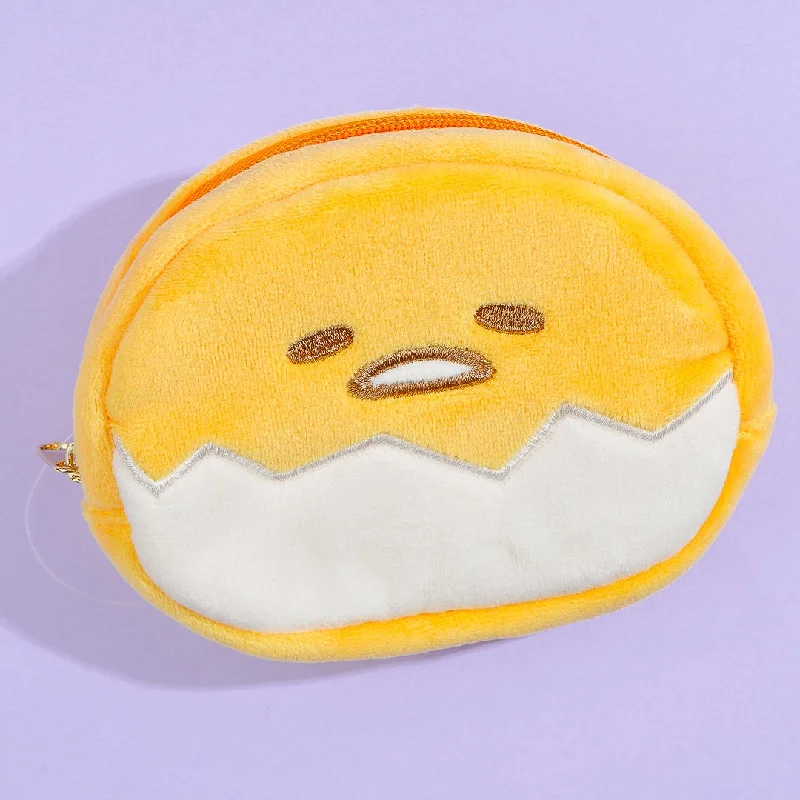 Ladies' wallet offers -Gudetama Round Fluffy Coin Purse