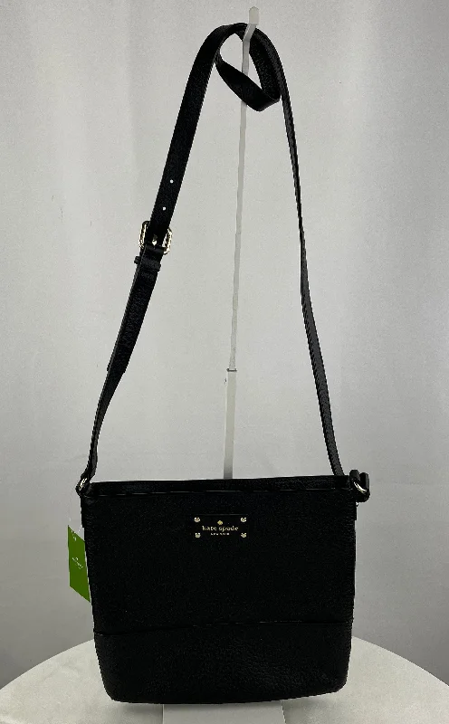 Ladies' wallet care -Kate Spade Women's Black Pebbled Leather Crossbody Bag Purse NWT